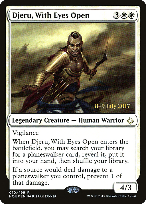 Djeru, With Eyes Open (PRE-010) [Hour of Devastation Promos] Foil MTG Single Wizards of the Coast