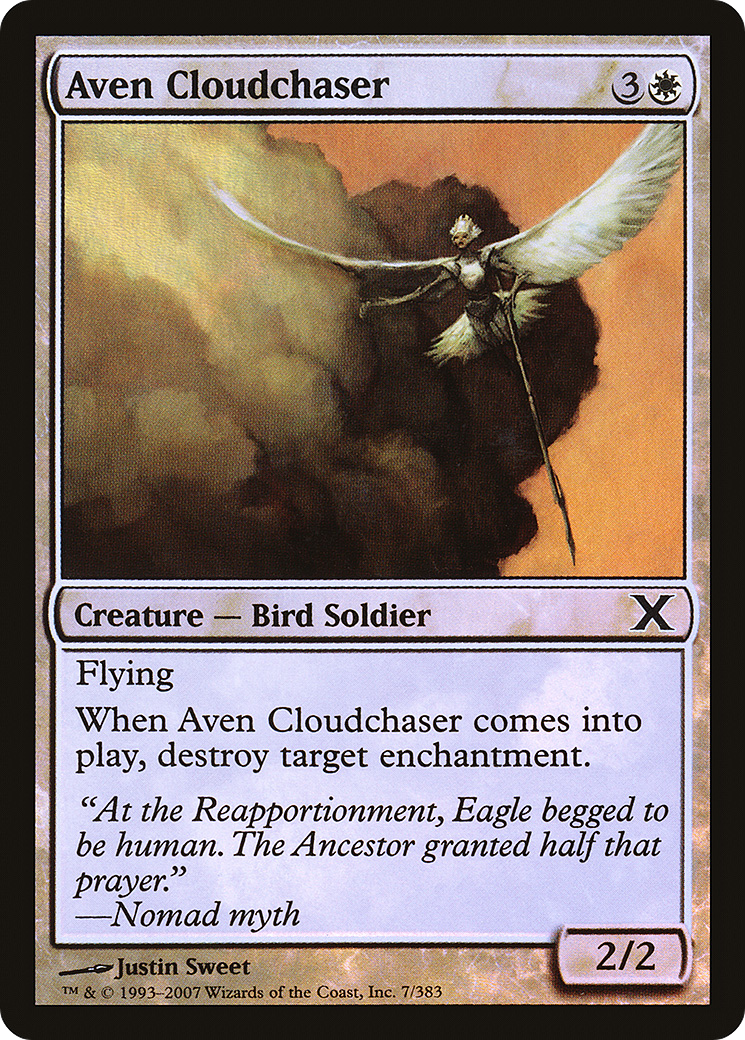 Aven Cloudchaser (10E-07★) [Tenth Edition] Foil MTG Single Wizards of the Coast