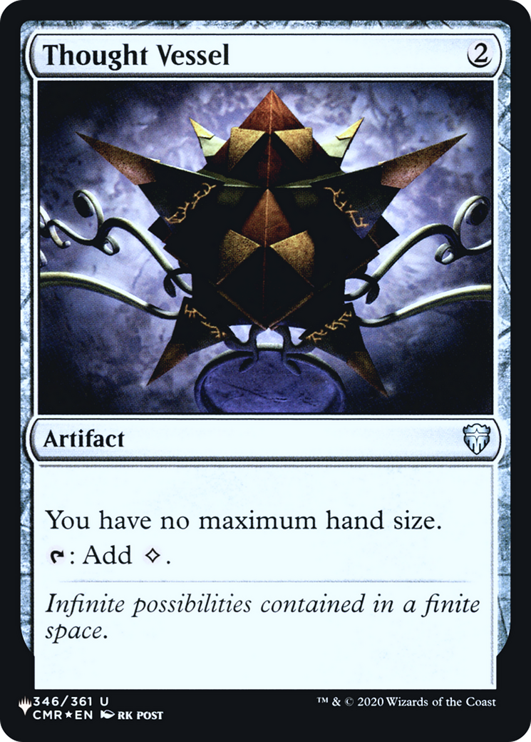 Thought Vessel (LIST-CMR-346) [Mystery Booster] The List Foil MTG Single Wizards of the Coast