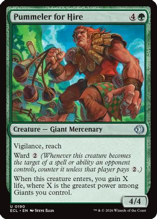 Pummeler for Hire (ECL-190) [Lorwyn Eclipsed] Foil MTG Single Lorwyn Eclipsed