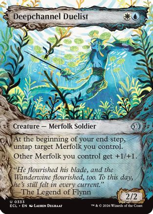 Deepchannel Duelist (Showcase) (ECL-333) [Lorwyn Eclipsed] Foil MTG Single Lorwyn Eclipsed