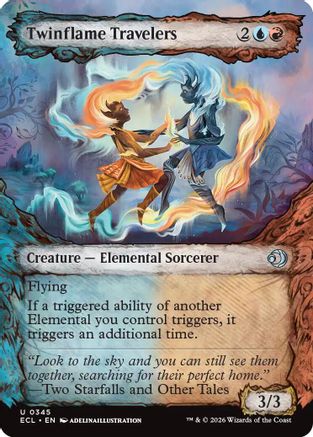 Twinflame Travelers (Showcase) (ECL-345) [Lorwyn Eclipsed] MTG Single Lorwyn Eclipsed