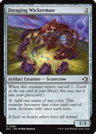 Foraging Wickermaw (ECL-256) [Lorwyn Eclipsed] Foil MTG Single Lorwyn Eclipsed