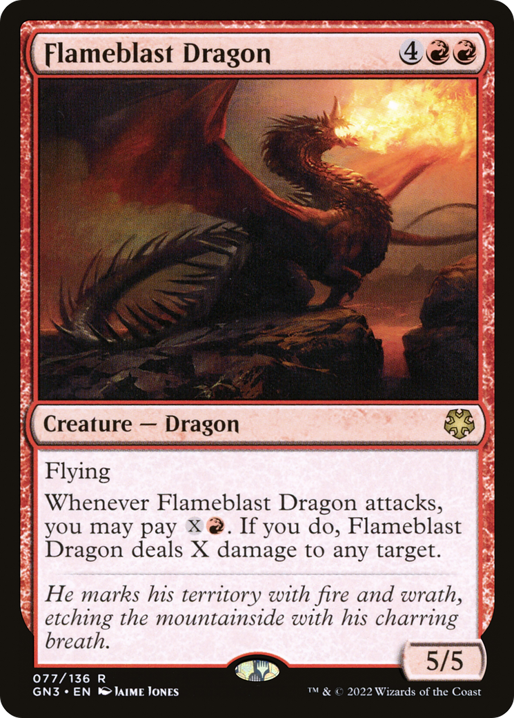 Flameblast Dragon (GN3-077) [Misc] Game Night: Free-for-All MTG Single Wizards of the Coast