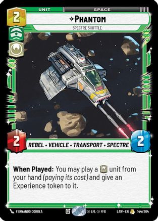 Phantom - Spectre Shuttle (144/264) [A Lawless Time] Star Wars: Unlimited Single Disney