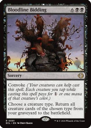 Bloodline Bidding (PPECL-091) [Promo Pack: Lorwyn Eclipsed] Foil MTG Single Wizards of the Coast