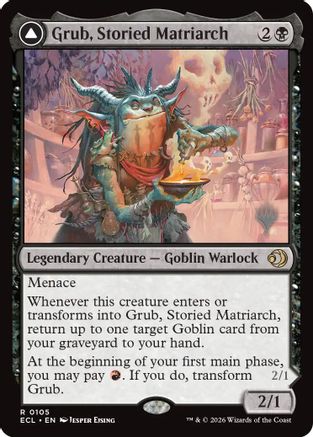 Grub, Storied Matriarch (PPECL-105) [Promo Pack: Lorwyn Eclipsed] Foil MTG Single Promo Pack: Lorwyn Eclipsed