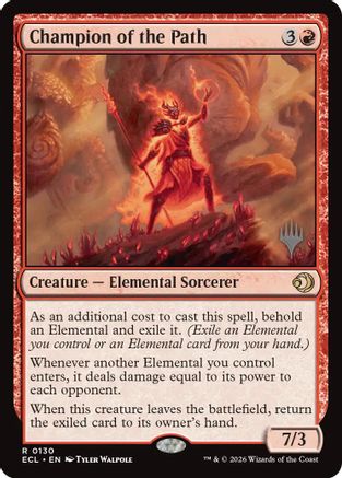 Champion of the Path (PPECL-130) [Promo Pack: Lorwyn Eclipsed] MTG Single Wizards of the Coast