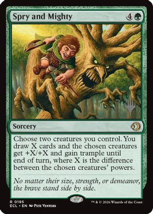 Spry and Mighty (PPECL-195) [Promo Pack: Lorwyn Eclipsed] Foil MTG Single Promo Pack: Lorwyn Eclipsed