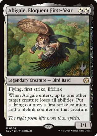 Abigale, Eloquent First-Year (PPECL-204) [Promo Pack: Lorwyn Eclipsed] MTG Single Wizards of the Coast