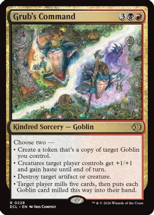 Grub's Command (PPECL-228) [Promo Pack: Lorwyn Eclipsed] MTG Single Promo Pack: Lorwyn Eclipsed