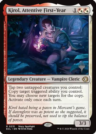 Kirol, Attentive First-Year (PPECL-231) [Promo Pack: Lorwyn Eclipsed] MTG Single Promo Pack: Lorwyn Eclipsed