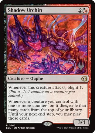 Shadow Urchin (PPECL-242) [Promo Pack: Lorwyn Eclipsed] Foil MTG Single Promo Pack: Lorwyn Eclipsed