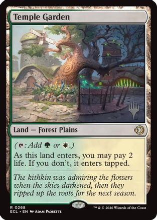 Temple Garden (PPECL-268) [Promo Pack: Lorwyn Eclipsed] Foil MTG Single Promo Pack: Lorwyn Eclipsed