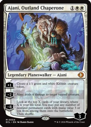 Ajani, Outland Chaperone (PPECL-004) [Promo Pack: Lorwyn Eclipsed] Foil MTG Single Wizards of the Coast