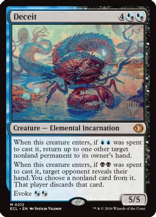 Deceit (PPECL-212) [Promo Pack: Lorwyn Eclipsed] Foil MTG Single Wizards of the Coast