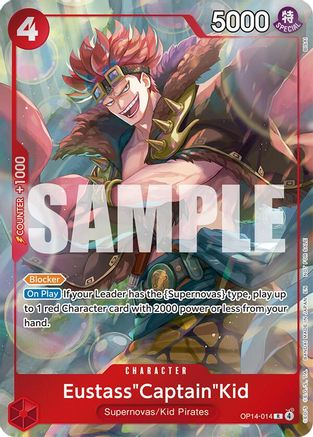 Eustass"Captain"Kid - OP14-014 (Dash Pack) (OP14-014) [The Azure Sea's Seven] Foil One Piece Single Bandai