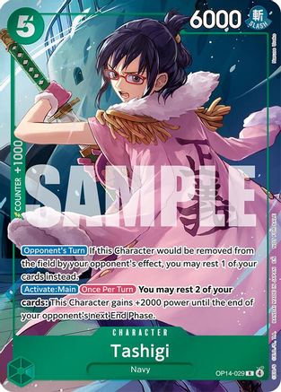 Tashigi (Dash Pack) (OP14-029) [The Azure Sea's Seven] Foil One Piece Single Bandai