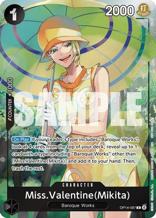 Miss.Valentine(Mikita) (Dash Pack) (OP14-087) [The Azure Sea's Seven] Foil One Piece Single Bandai