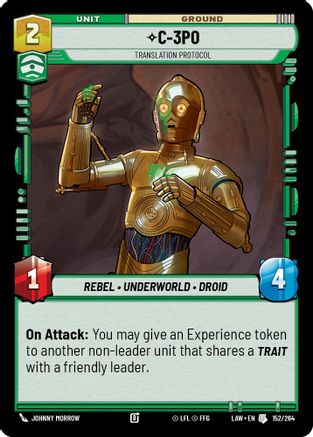 C-3PO - Translation Protocol (152/264) [A Lawless Time] Star Wars: Unlimited Single Disney