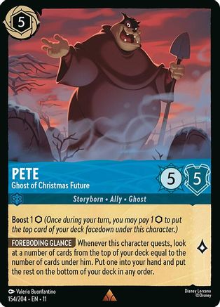 Pete - Ghost of Christmas Future (154/204) [Winterspell] Cold Foil Lorcana Single Disney