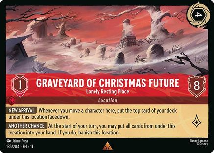 Graveyard of Christmas Future - Lonely Resting Place (135/204) [Winterspell] Cold Foil Lorcana Single Disney
