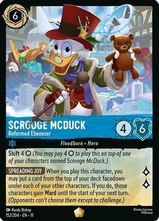 Scrooge McDuck - Reformed Ebenezer (152/204) [Winterspell] Cold Foil Lorcana Single Disney