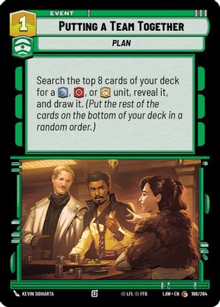 Putting a Team Together (166/264) [A Lawless Time] Star Wars: Unlimited Single Disney