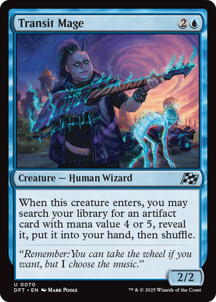Transit Mage (DFT-070) [Aetherdrift] Foil MTG Single Wizards of the Coast