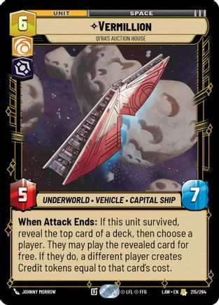 Vermillion - Qi'Ra's Auction House (215/264) [A Lawless Time] Star Wars: Unlimited Single Disney