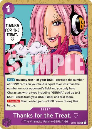 Thanks for the Treat. (EB03-038) [Extra Booster: One Piece Heroines Edition] One Piece Single Bandai