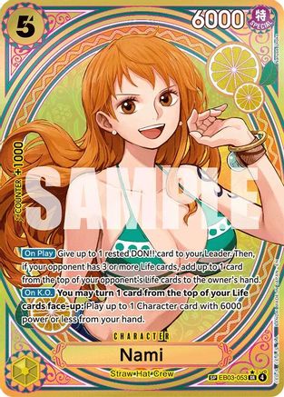 Nami (SP) (EB03-053) [Extra Booster: One Piece Heroines Edition] Foil One Piece Single Bandai