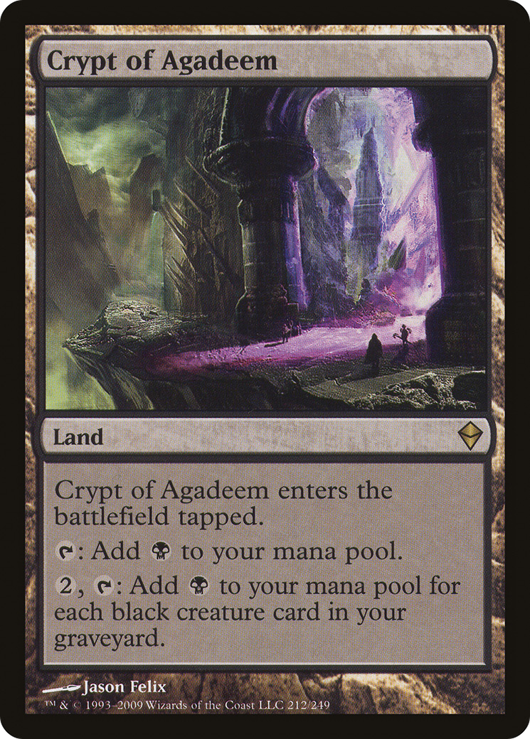 Crypt of Agadeem [Zendikar] MTG Single Magic: The Gathering