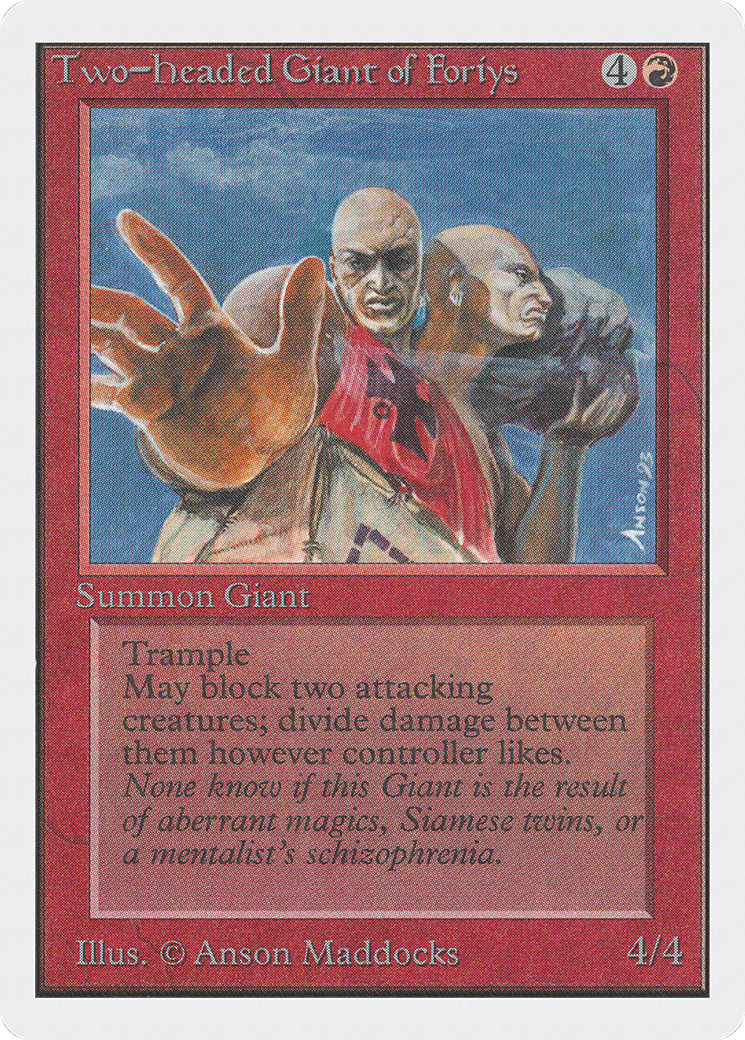 Two-Headed Giant of Foriys (2ED-180) [Oldschool] Unlimited Edition MTG Single Wizards of the Coast