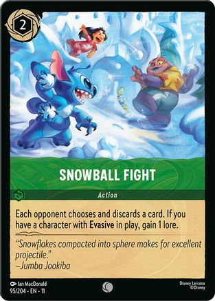 Snowball Fight (95/204) [Winterspell] Cold Foil Lorcana Single Disney