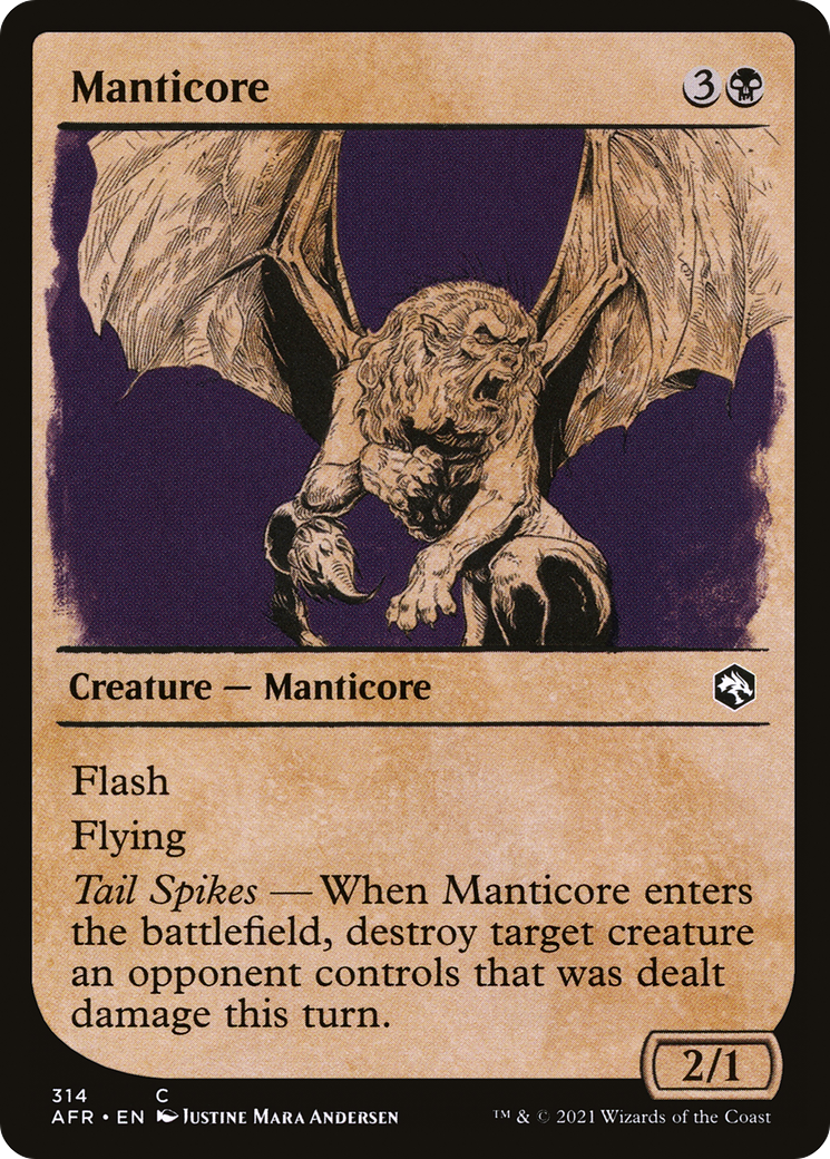 Manticore (AFR-314) [Adventures in the Forgotten Realms] (Showcase) MTG Single Wizards of the Coast