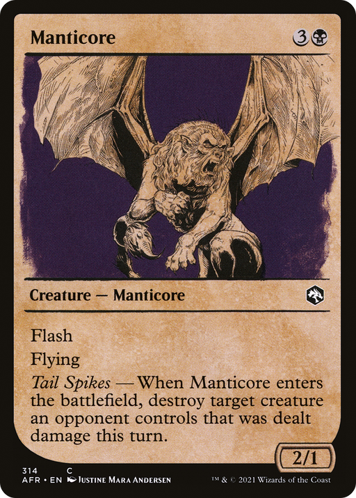 Manticore (AFR-314) [Adventures in the Forgotten Realms] (Showcase) Foil MTG Single Wizards of the Coast