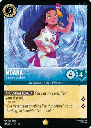 Moana - Curious Explorer (155/204) [Winterspell] Cold Foil Lorcana Single Disney
