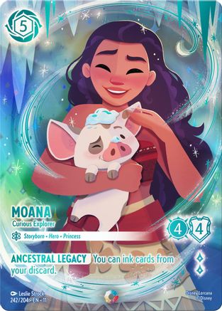 Moana - Curious Explorer (Iconic) (242/204) [Winterspell] Holofoil Lorcana Single Disney