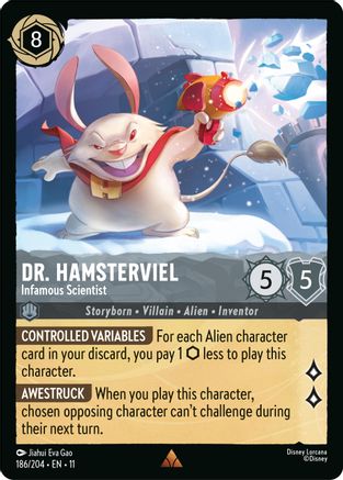 Dr. Hamsterviel - Infamous Scientist (186/204) [Winterspell] Lorcana Single Disney