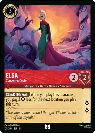 Elsa - Concerned Sister (125/204) [Winterspell] Lorcana Single Disney