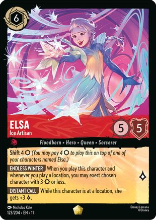 Elsa - Ice Artisan (123/204) [Winterspell] Cold Foil Lorcana Single Disney