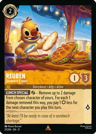 Reuben - Sandwich Expert (21/204) [Winterspell] Cold Foil Lorcana Single Disney