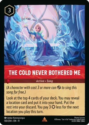 The Cold Never Bothered Me (130/204) [Winterspell] Cold Foil Lorcana Single Disney
