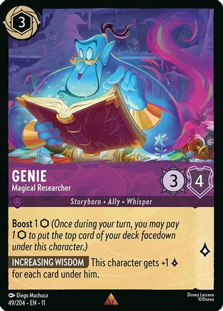 Genie - Magical Researcher (49/204) [Winterspell] Cold Foil Lorcana Single Disney