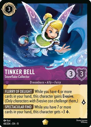 Tinker Bell - Snowflake Collector (48/204) [Winterspell] Cold Foil Lorcana Single Disney