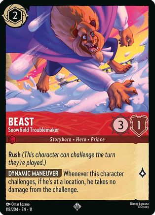 Beast - Snowfield Troublemaker (118/204) [Winterspell] Cold Foil Lorcana Single Disney