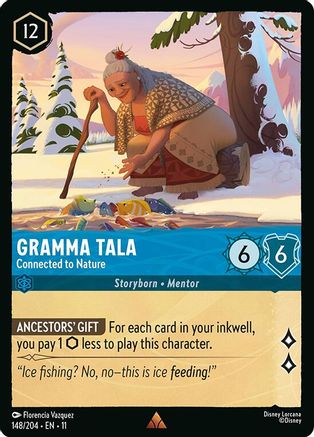 Gramma Tala - Connected to Nature (148/204) [Winterspell] Cold Foil Lorcana Single Disney