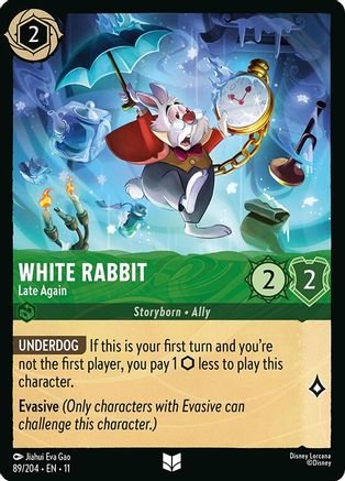 White Rabbit - Late Again (89/204) [Winterspell] Lorcana Single Disney