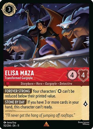 Elisa Maza - Transformed Gargoyle (112/204) [Winterspell] Cold Foil Lorcana Single Disney